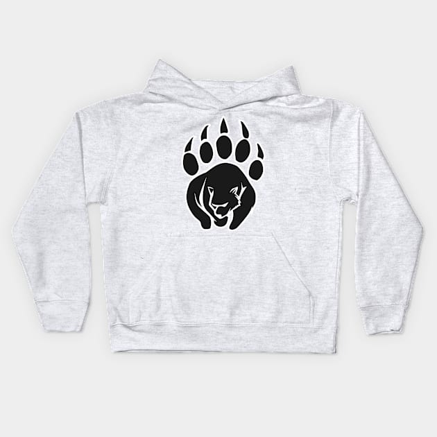 Grizzly bear paw Kids Hoodie by keenkei